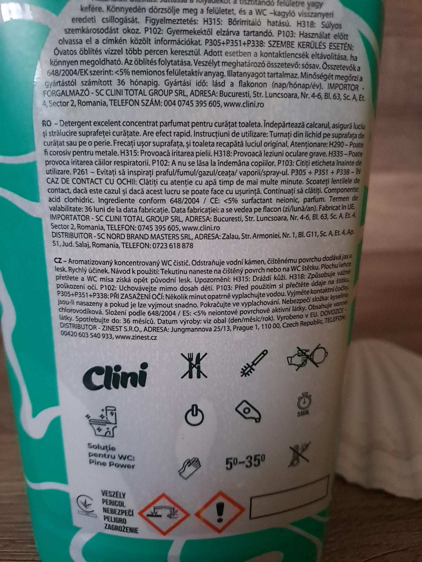 Solutie Clini dezinfectat WC